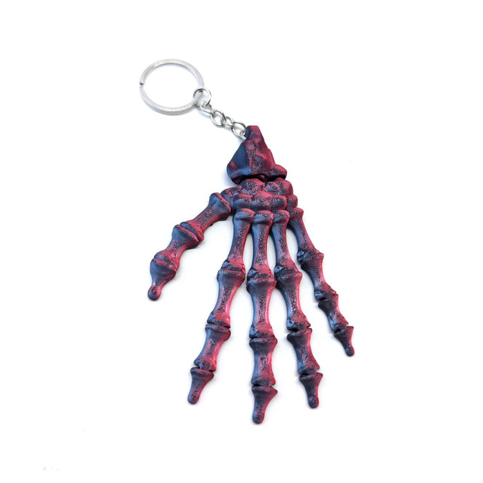 Wholesale 3D Printed PLA Skull Hand Keychain Articulated Joints Fashion Accessory Gift