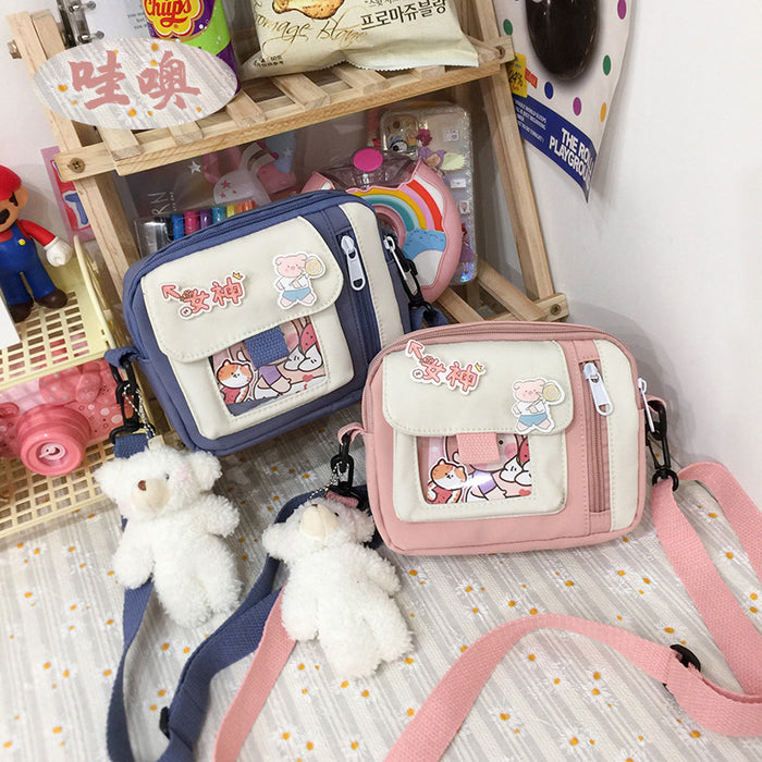 Wholesale Customized new canvas bag, crossbody bag, artistic versatile, cute shoulder bag