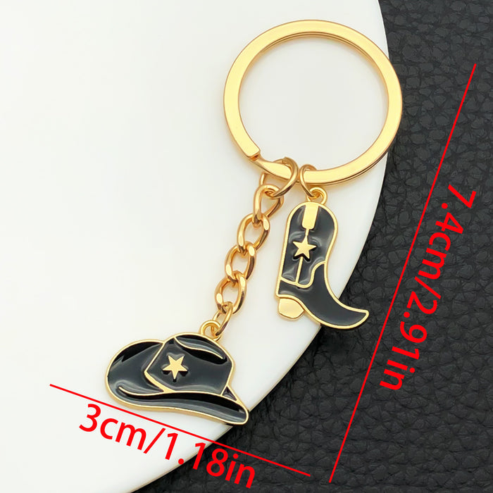 Wholesale Oil-dripping hat pistol metal keychain