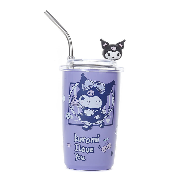 Wholesale Cute Cartoon Stainless Steel Portable Thermos Cup for Students with Straw