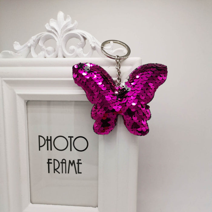 Wholesale Butterfly keychain, reflective bag pendant, car keychain
