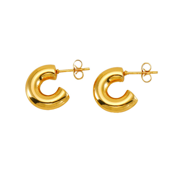Wholesale women's horseshoe buckle C- shaped irregular earrings