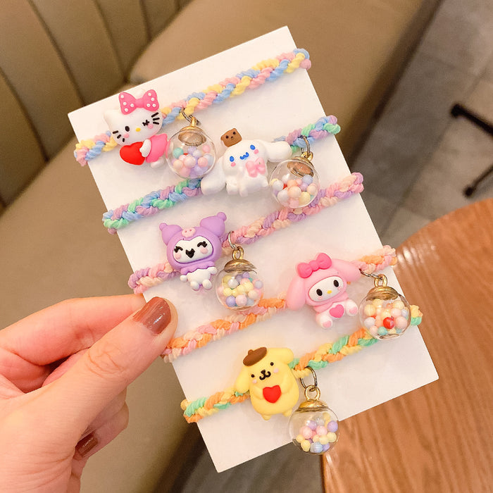 Wholesale Cute Cartoon Children's Hair Band Hair Rope Candy Color JDC-HuiDi-HS001