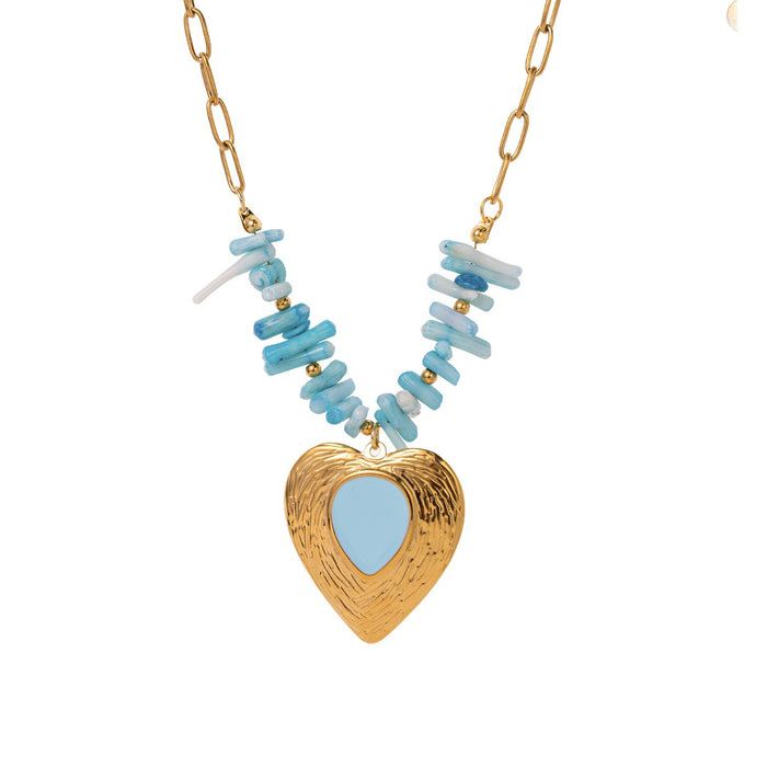 Wholesale Irregular Blue Coral Branch Necklace