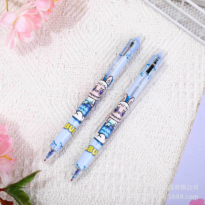 Wholesale Push-to-erasable pen crystal blue quick-drying erasable gel pen cartoon cute heat-erasable pen