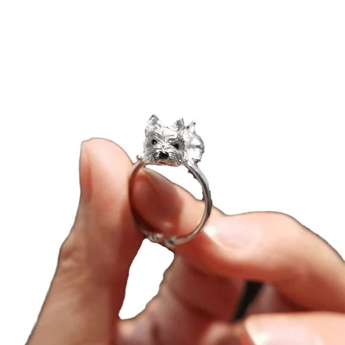 Wholesale Unique and niche design of puppy ring, exquisite gift, index finger ring for women