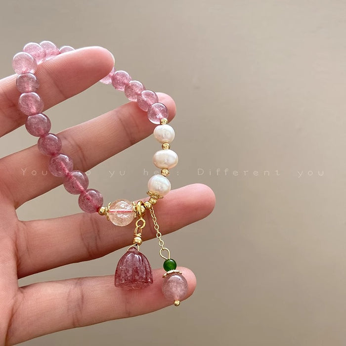 Wholesale Pearl crystal bracelet for women, light luxury, niche design, exquisite new style jewelry