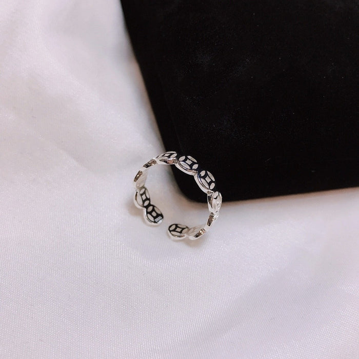 Wholesale Silver plated opening simple design versatile temperament women's jewelry ring