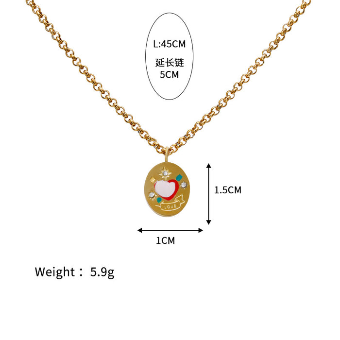 Wholesale Painted pendant necklace vacuum electroplating
