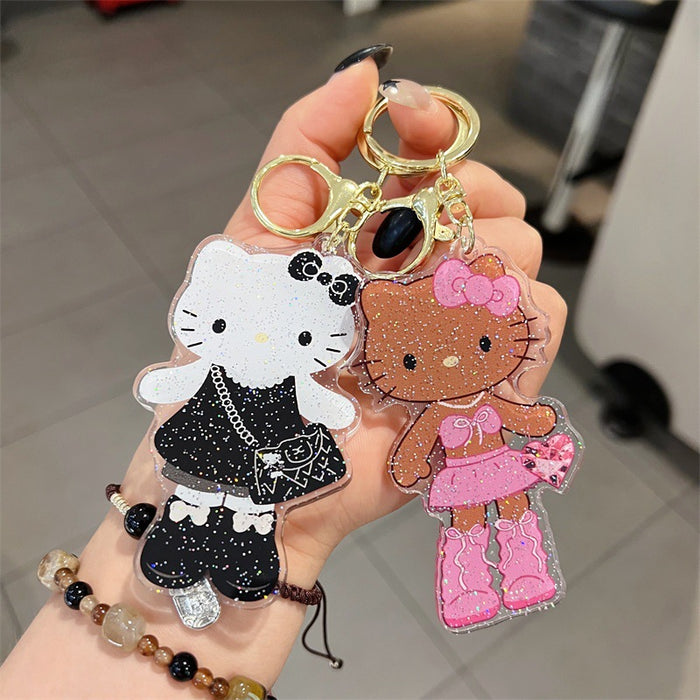 Wholesale 5 PCS Cute Cartoon Double-Sided Acrylic Keychains for Men and Women