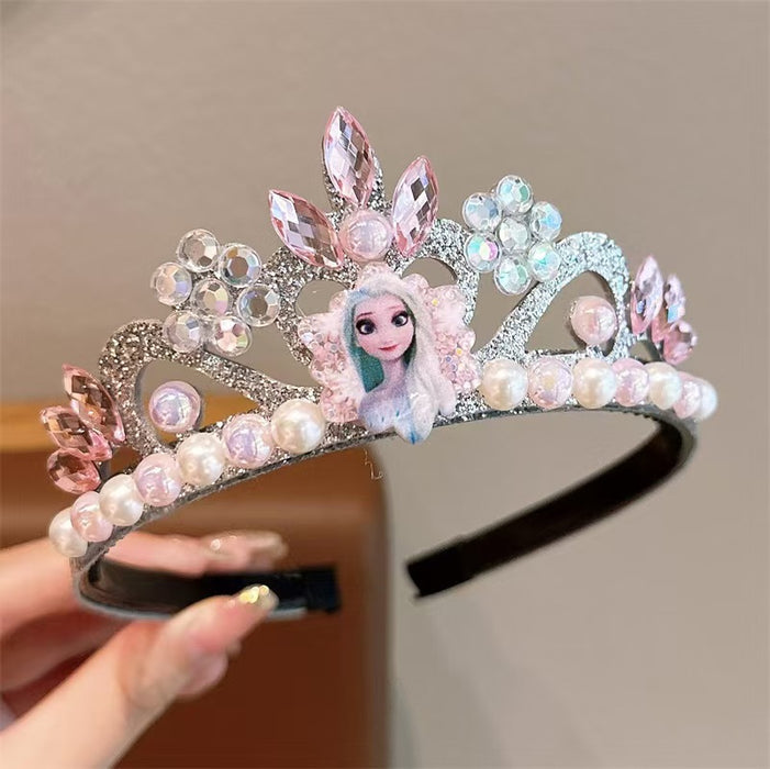 Wholesale Cute cartoon kids'  rhinestone crown headband