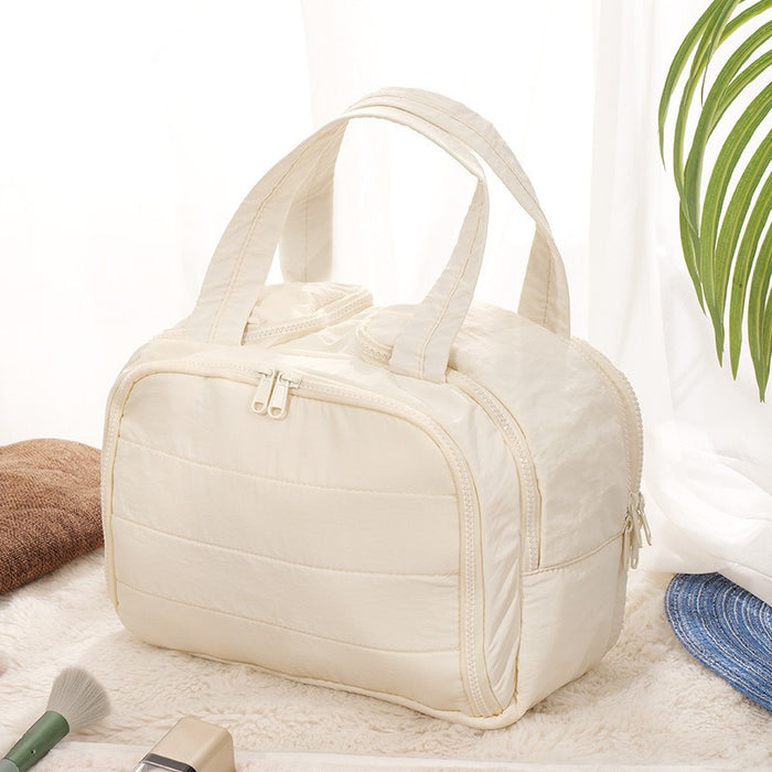 Wholesale Cotton Cosmetic Bag Sweet Style Portable Travel Makeup Organizer With Compartments For Daily Use