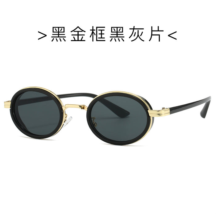 Wholesale Modern retro oval frame sunglasses punk style retro sunglasses versatile men's and women's sunglasses trend