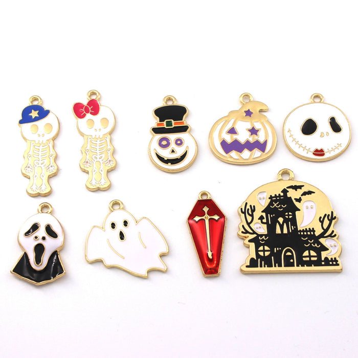 Wholesale 10cs   series diy alloy oil earrings pendant accessories factory direct sales