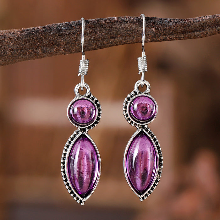 Wholesale Retro Gemstone Earrings