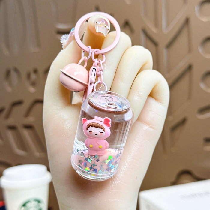 Wholesale Bear keychain student backpack pendant ornament milk pink doll cute
