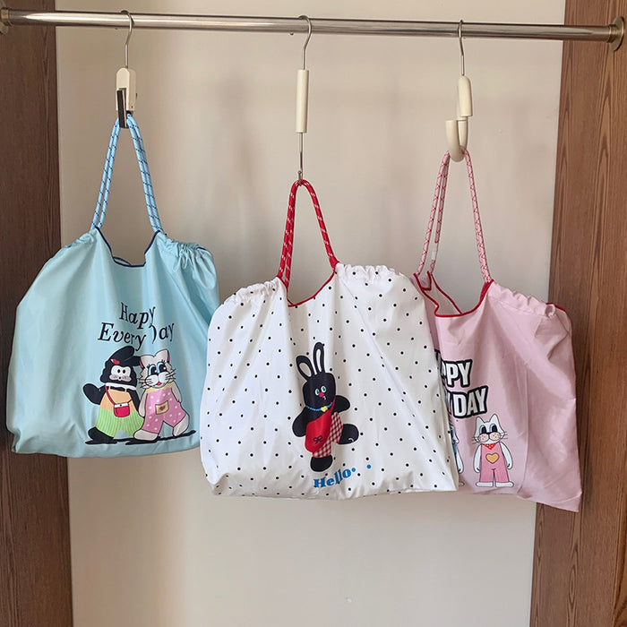 Wholesale Shoulder bag, casual versatile, large capacity tote bag, cartoon travel canvas bag