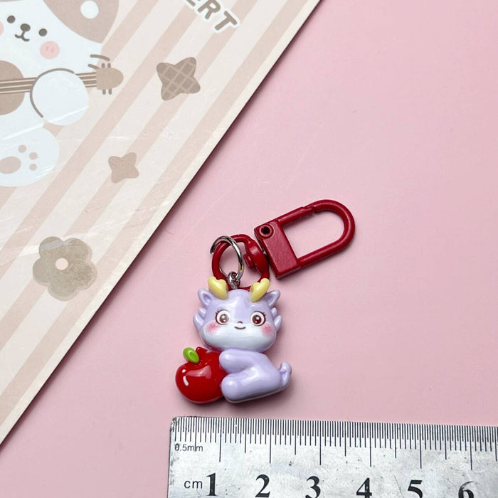 Wholesale Cute New Year Dragon Keychain Cartoon Pendant New Year Resin Pendant Accessories