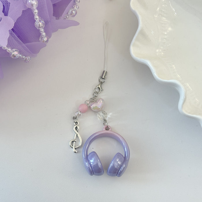 Wholesale Headset Mobile Phone Chain Cool All-match Chain Student Backpack Pendant Keychain