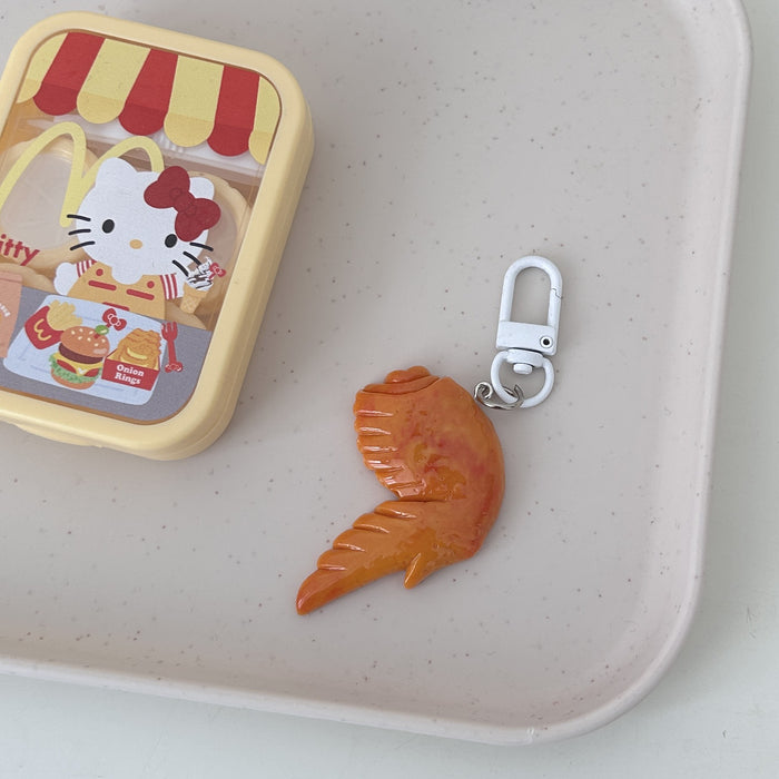 Wholesale M Large Fast Food Keychain Cute Fun Food Play Pendant Hamburger Fries Chicken Legs Chicken Wings Simulation Bag Pendant