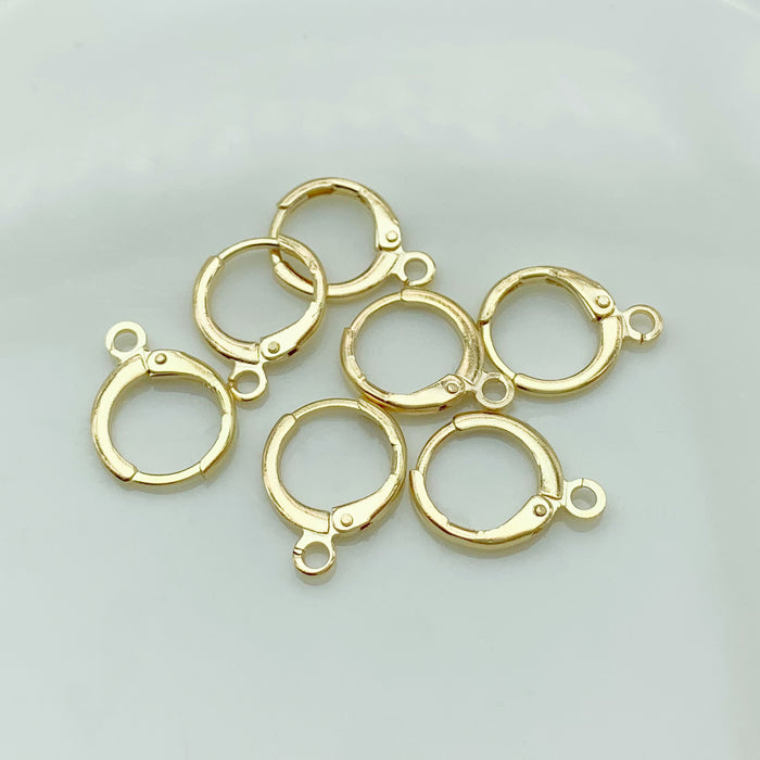 Wholesale Jewelry accessories copper round buckle earrings ear clip round buckle pure copper