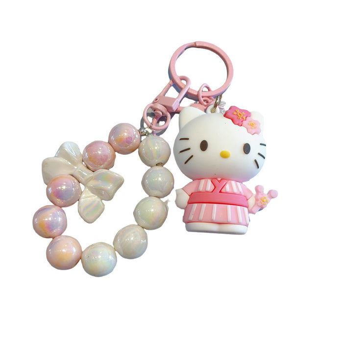 Wholesale Cute cartoon beaded keychains