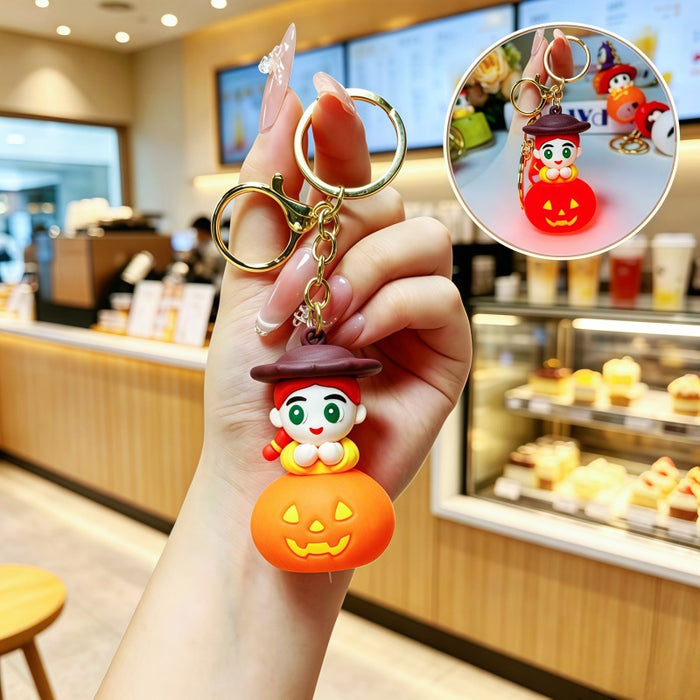 Wholesale Cartoon Metal Keychain Night Light Decorative Bag Charm Gift for Students Couples MOQ≥2