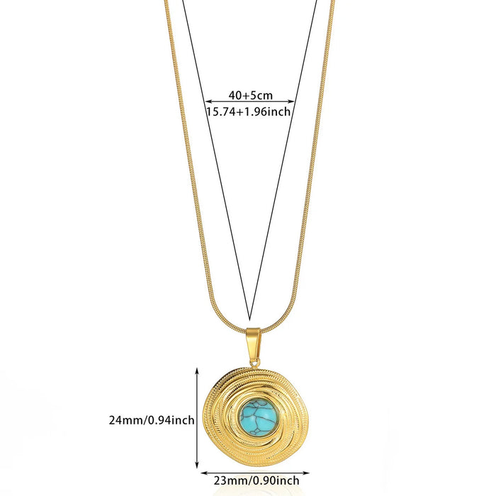 Wholesale Stainless Steel Flower Sunflower Necklace Minimalist Pendant Jewelry