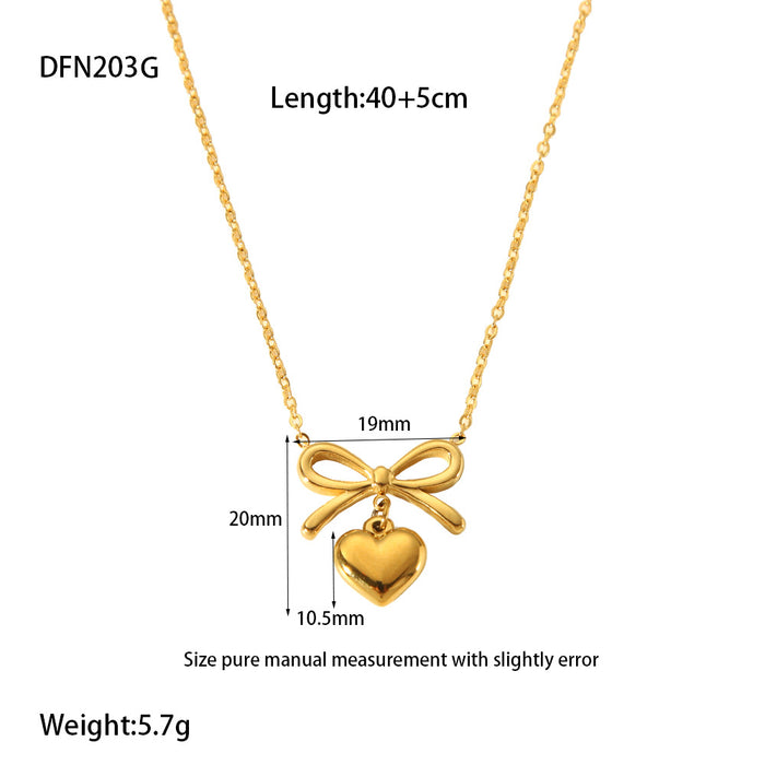 Wholesale love pendant necklace stainless steel clavicle chain necklace women