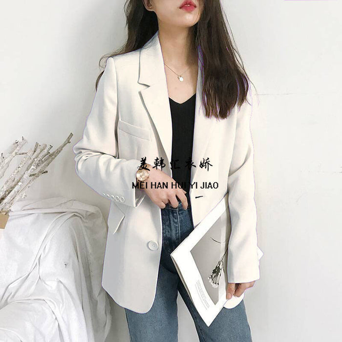 Wholesale Small Suit Jacket Women's Korean Version Spring and Autumn Casual Loose Internet Famous Autumn Suit Jacket British Trend JDC-CTS-ZX003