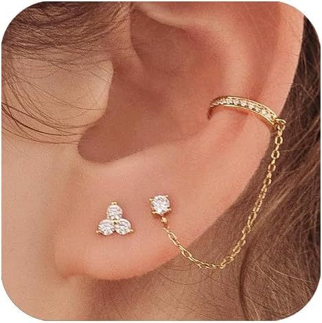 Wholesale New retro niche versatile octagonal star earrings copper plated with real gold temperament fashionable star earrings wholesale