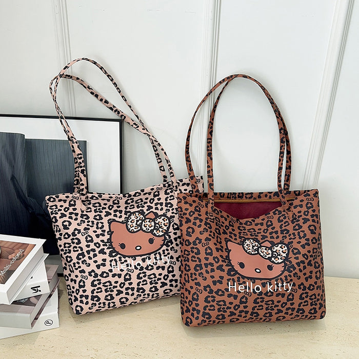 Wholesale Stylish Leopard-Print Canvas Shoulder Bag