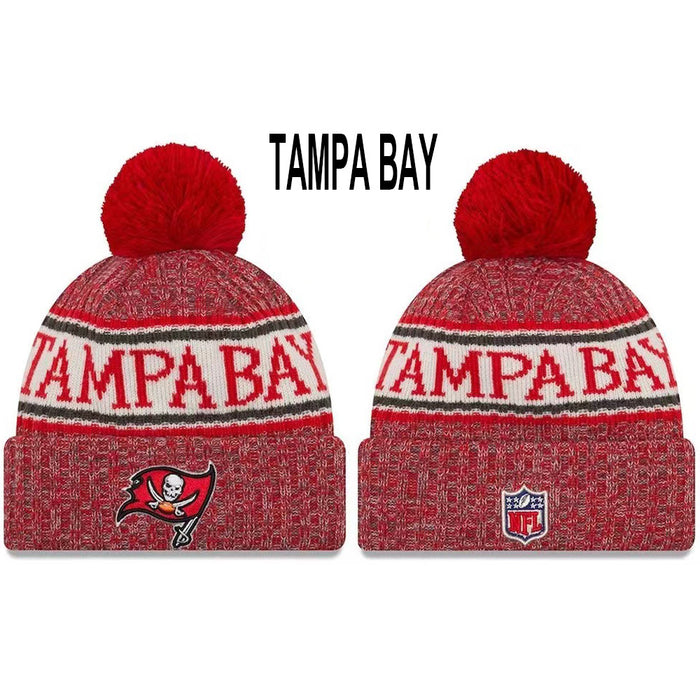 Wholesale Plush wool hat rugby team stretch knitted hat sports hat beanie