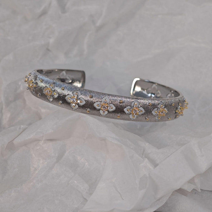 Wholesale Openwork four-leaf clover diamond bracelet rings set