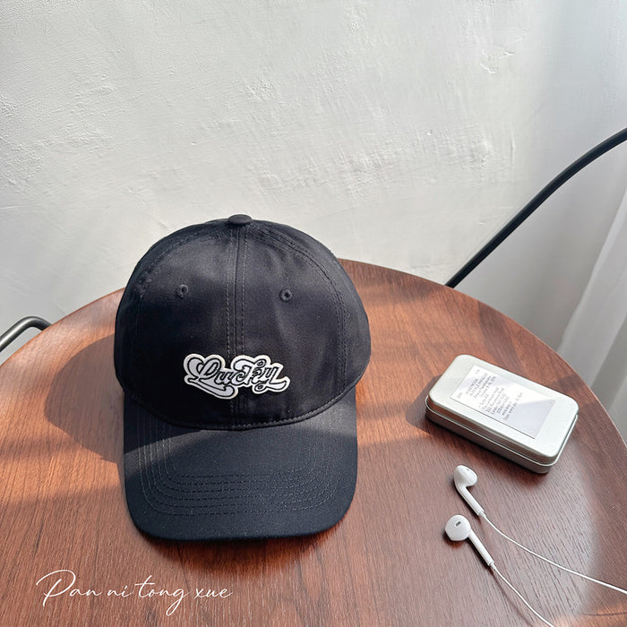 Wholesale Vintage washed embroidered letter baseball cap with wide brim, soft top, duckbill cap, versatile hat