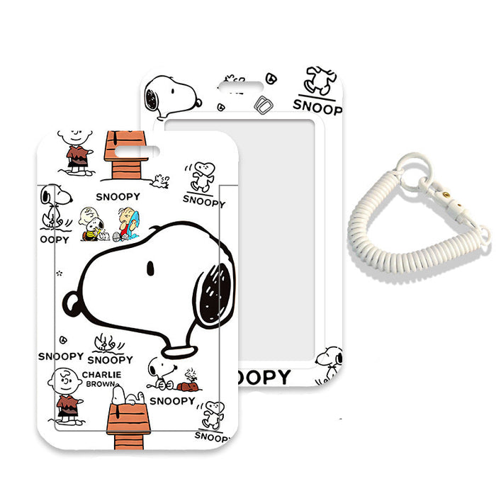 Wholesale Cute cartoon printed lanyard card holder and keychains.
