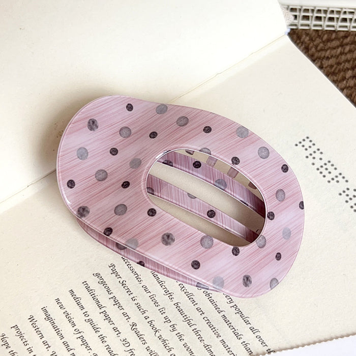 Wholesale PVC Large Claw Clip Polka Dot Star Print Hollow Hair Accessory for Everyday Styling
