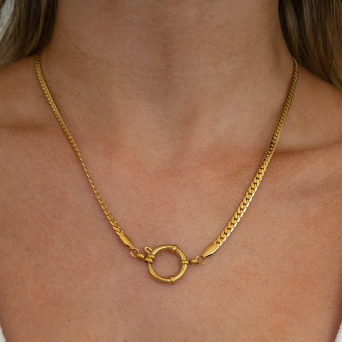 Wholesale stainless steel zircon feather necklace small pendant furnace vacuum plating gold color jewelry