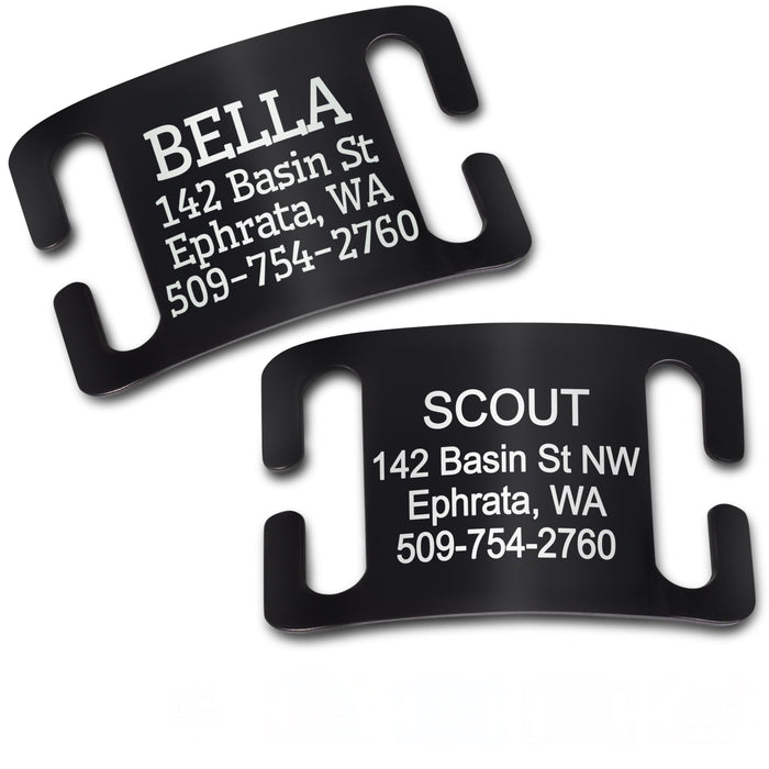 Wholesale Pet identity tag, sliding tag, stainless steel electroplating