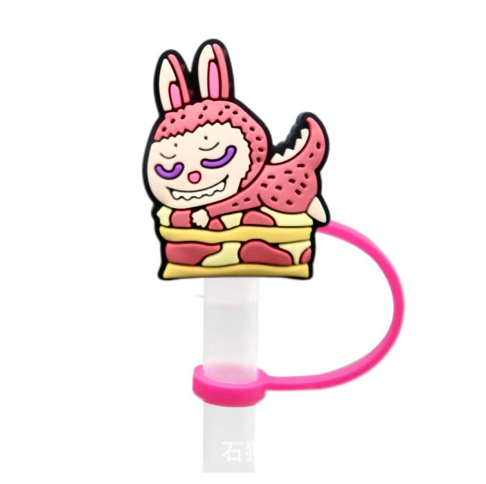 Wholesale 10pcs silicone suction pipe large diameter cartoon cute dust plug