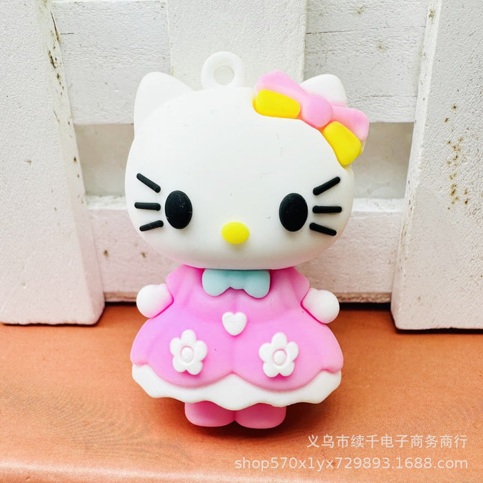 Wholesale Keychain Ring Car Keychain Gift DIY Soft Rubber