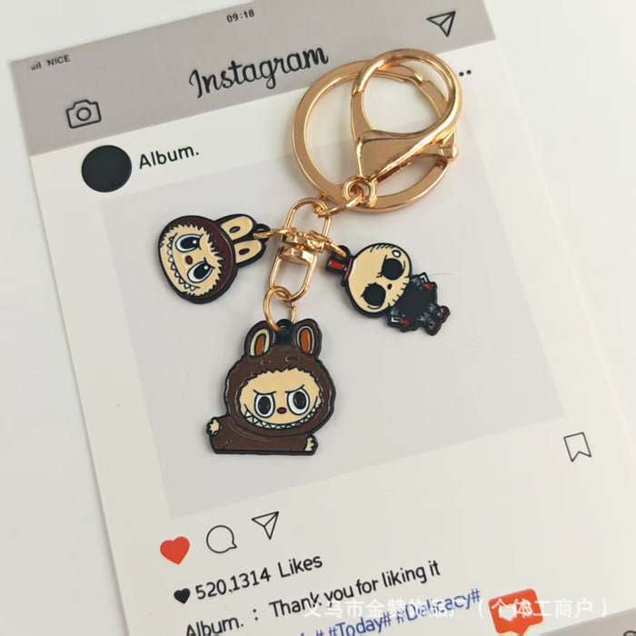 Wholesale Cartoon Doll Pendant Keychain Metal Fashion Doll Couple Bag Ornament Gift