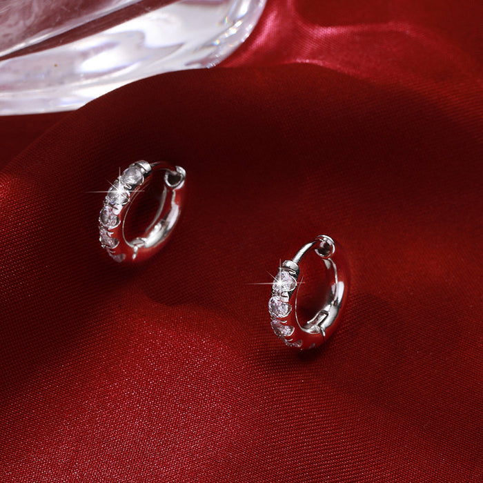 Wholesale jewelry ins wind geometry smooth diamond ear metal drop earrings