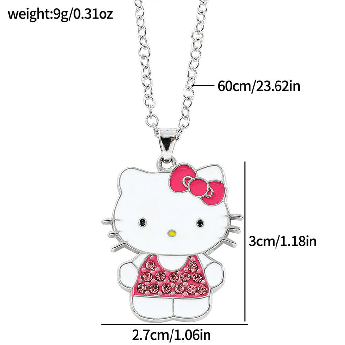 Wholesale Kt Cat Necklace Female Sweet Cute Student Girlfriend Hello Kitty Clavicle Chain Pendant for Girlfriend Gift JDC-NE-BS003