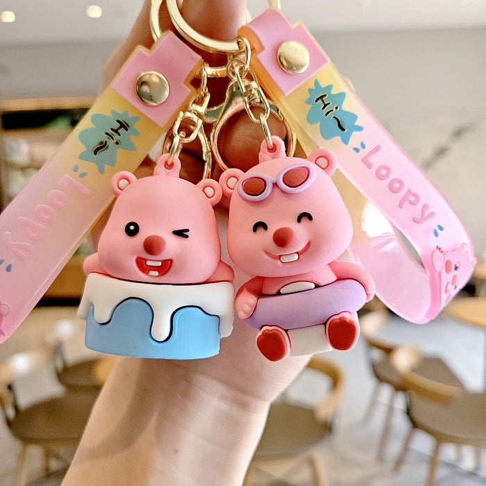 Wholesale Silicone Cartoon Doll Keychain JDC-KC-MingT096