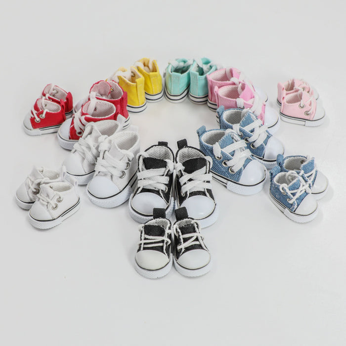 Wholesale 20cm Cotton Doll Shoes Simple Sports Canvas Shoes Doll Doll Shoes  Accessories Cotton Doll Shoes