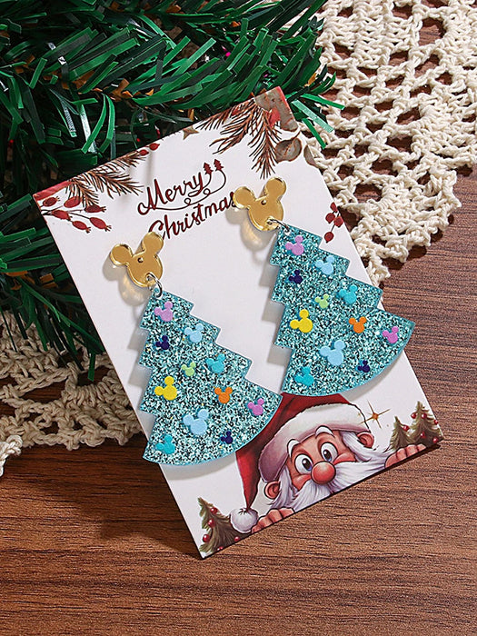 Wholesale fashion creative acrylic Christmas earrings