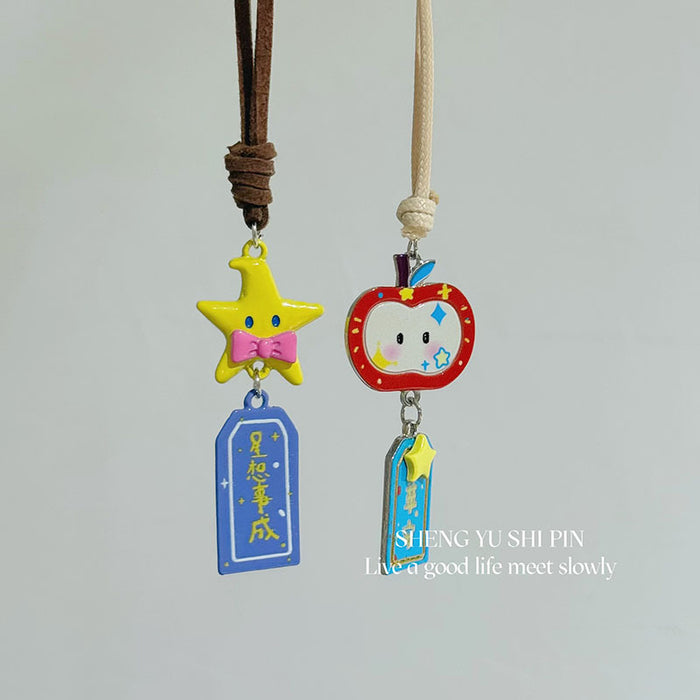 Wholesale Apple Star Personalized Keych30in Bag Pendant Accessory