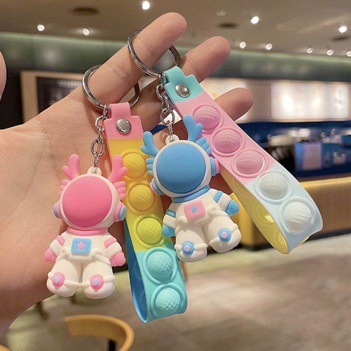 Wholesale PVC keychain creative New Year gift cartoon backpack pendant