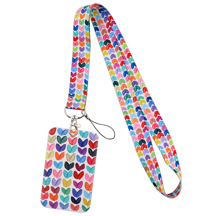 Wholesale Heart-shaped phone strap and hard case card holder Lanyard Keychain